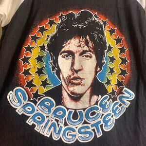 vintage 80s BRUCE SPRINGSTEEN The Boss Is Back double sided 3/4 sleeve tee shirt